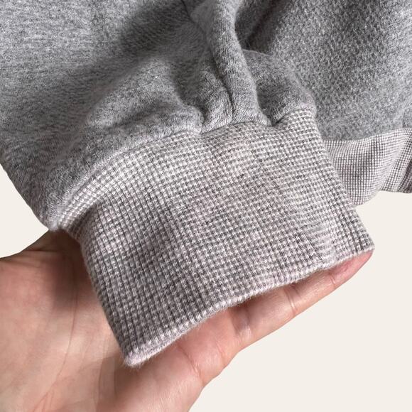 Eileen Fisher Gray Organic Cotton Knit 2-way Zip Bomber Jacket XL - Picture 7 of 11